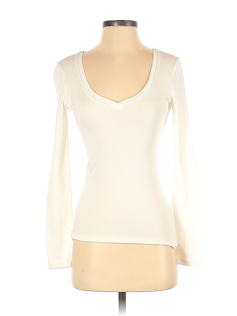 J.Crew 100% Cotton White Long Sleeve T-Shirt Size XS - photo 1