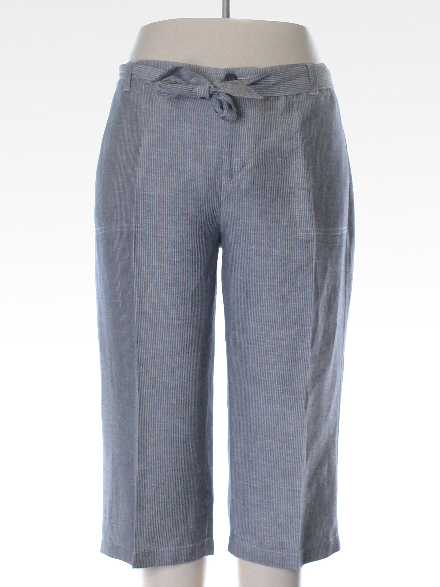 Coldwater Creek Solid Gray Linen Pants Size 14 (Petite) - 85% off | thredUP