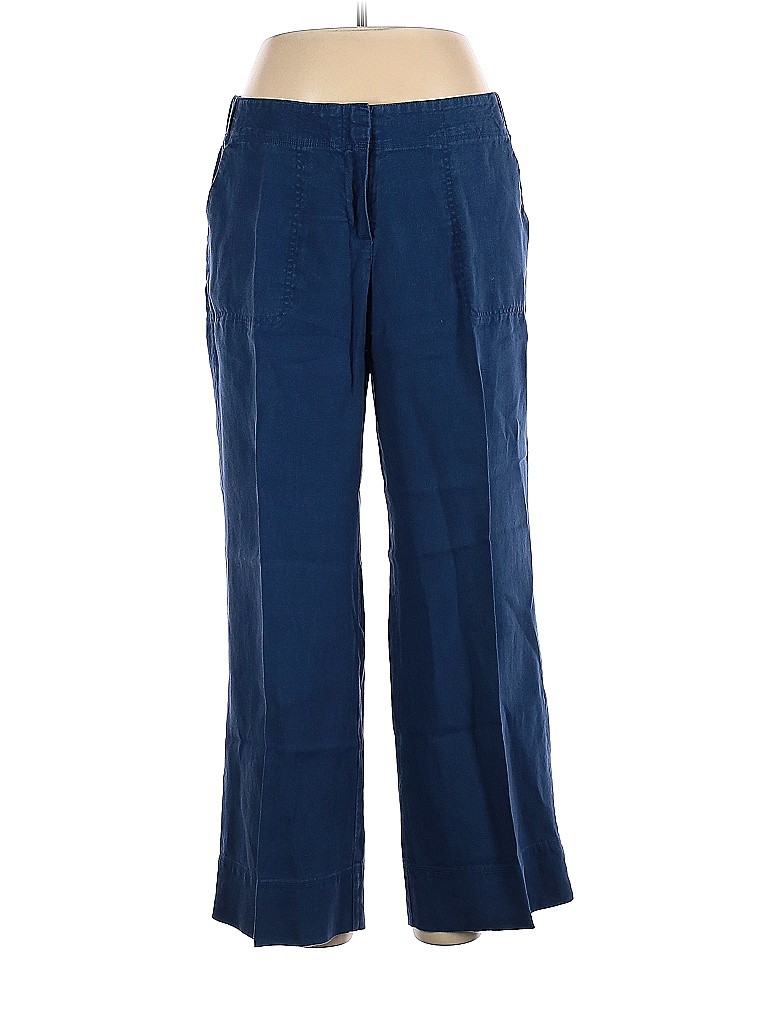 J.Jill 100% Linen Solid Blue Linen Pants Size 14 (Petite) - 83% off ...