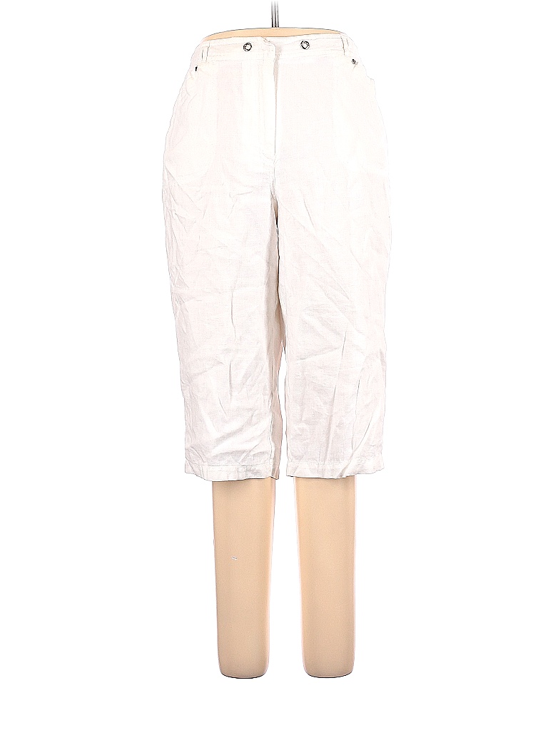 JM Collection 100% Linen Solid White Linen Pants Size 14 - 88% off ...