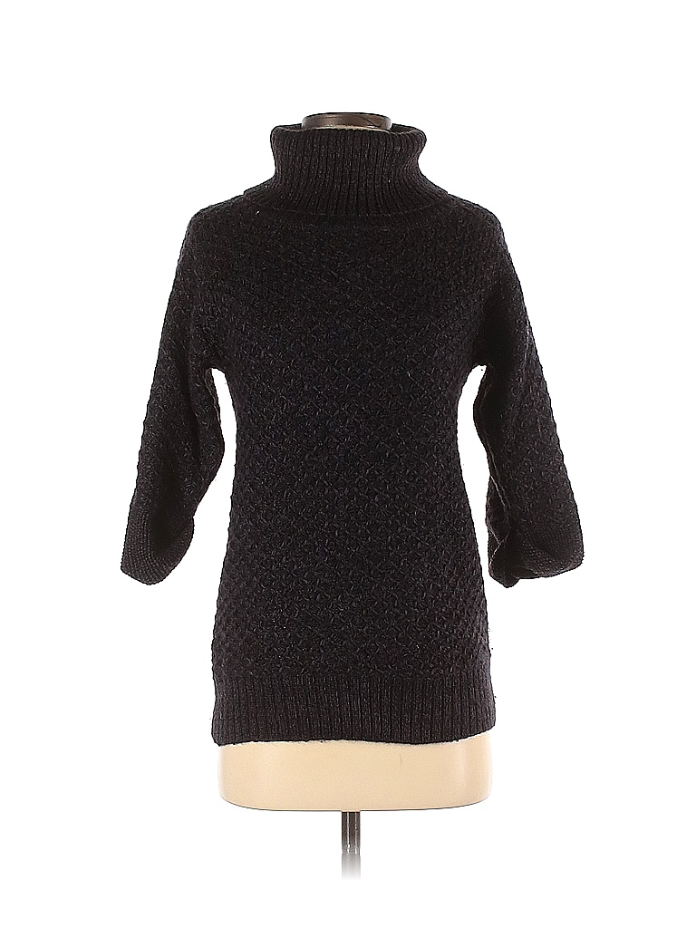 Design History Solid Color Block Black Purple Pullover Sweater Size XS ...