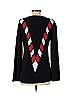 Victor Glemaud Houndstooth Argyle Checkered-gingham Fair Isle Chevron-herringbone Hearts Aztec Or Tribal Print Chevron Black Pullover Sweater Size XS - photo 2
