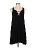 Socialite Solid Black Casual Dress Size S - photo 1