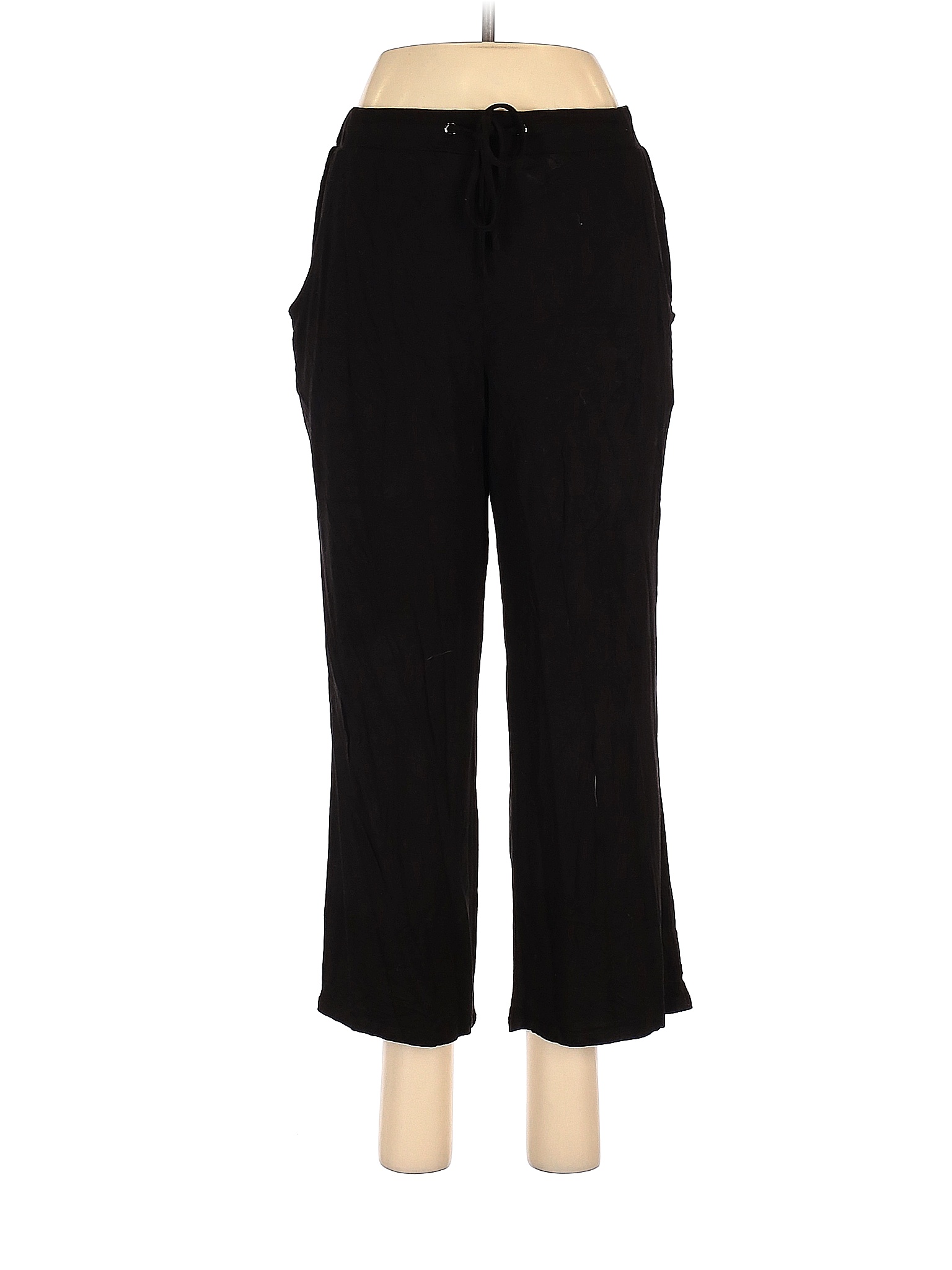 H By Halston Solid Black Casual Pants Size 6 95 Off Thredup