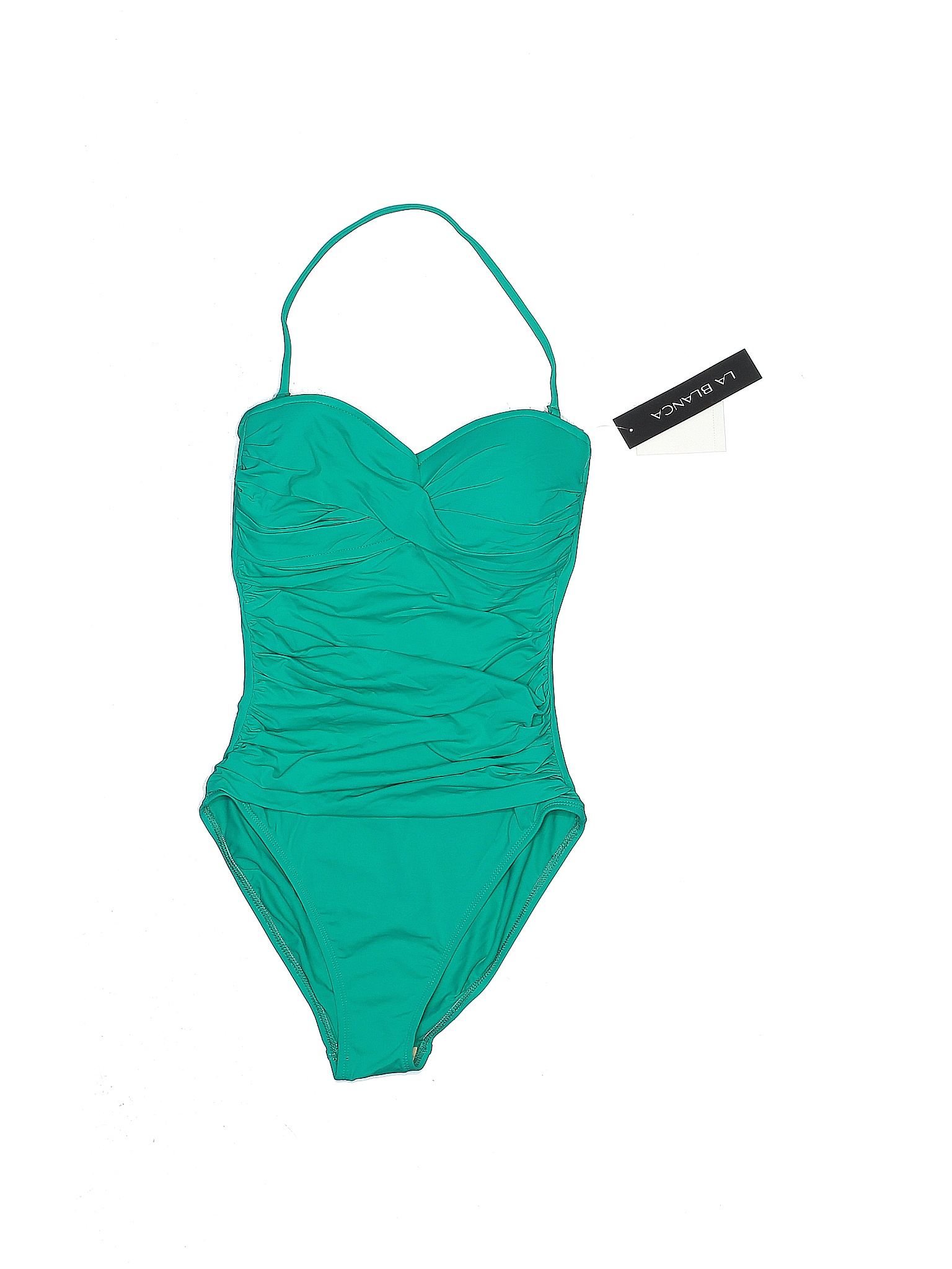 La Blanca Solid Blue Green One Piece Swimsuit Size 8 61 off thredUP