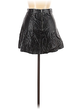 One Way Faux Leather Skirt (view 2)
