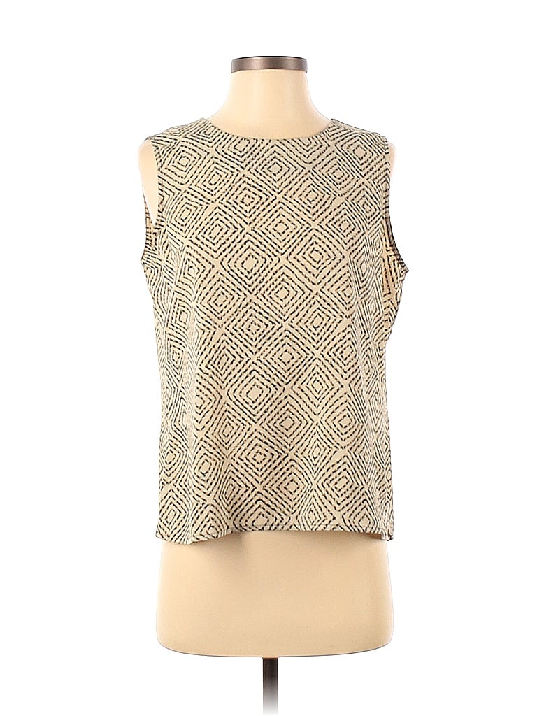 Notations 100% Polyester Tan Sleeveless Blouse Size M - 74% off | thredUP