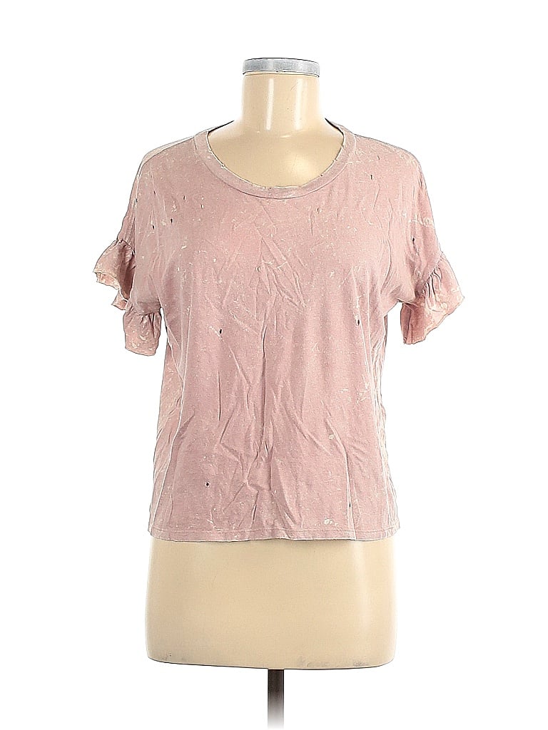 American Eagle Outfitters Solid Pink Short Sleeve Top Size M 77 Off