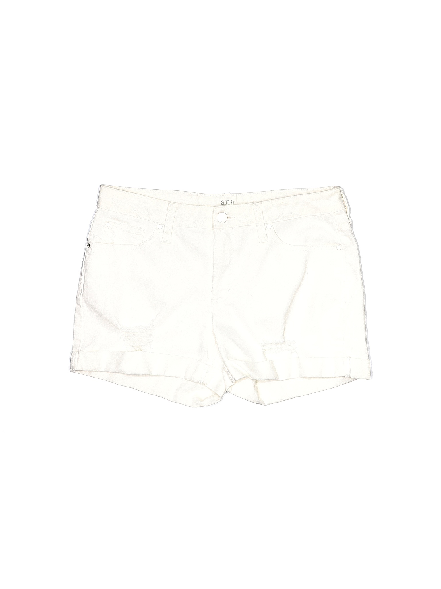 a.n.a. A New Approach Solid White Denim Shorts Size 8 - 69% off | thredUP