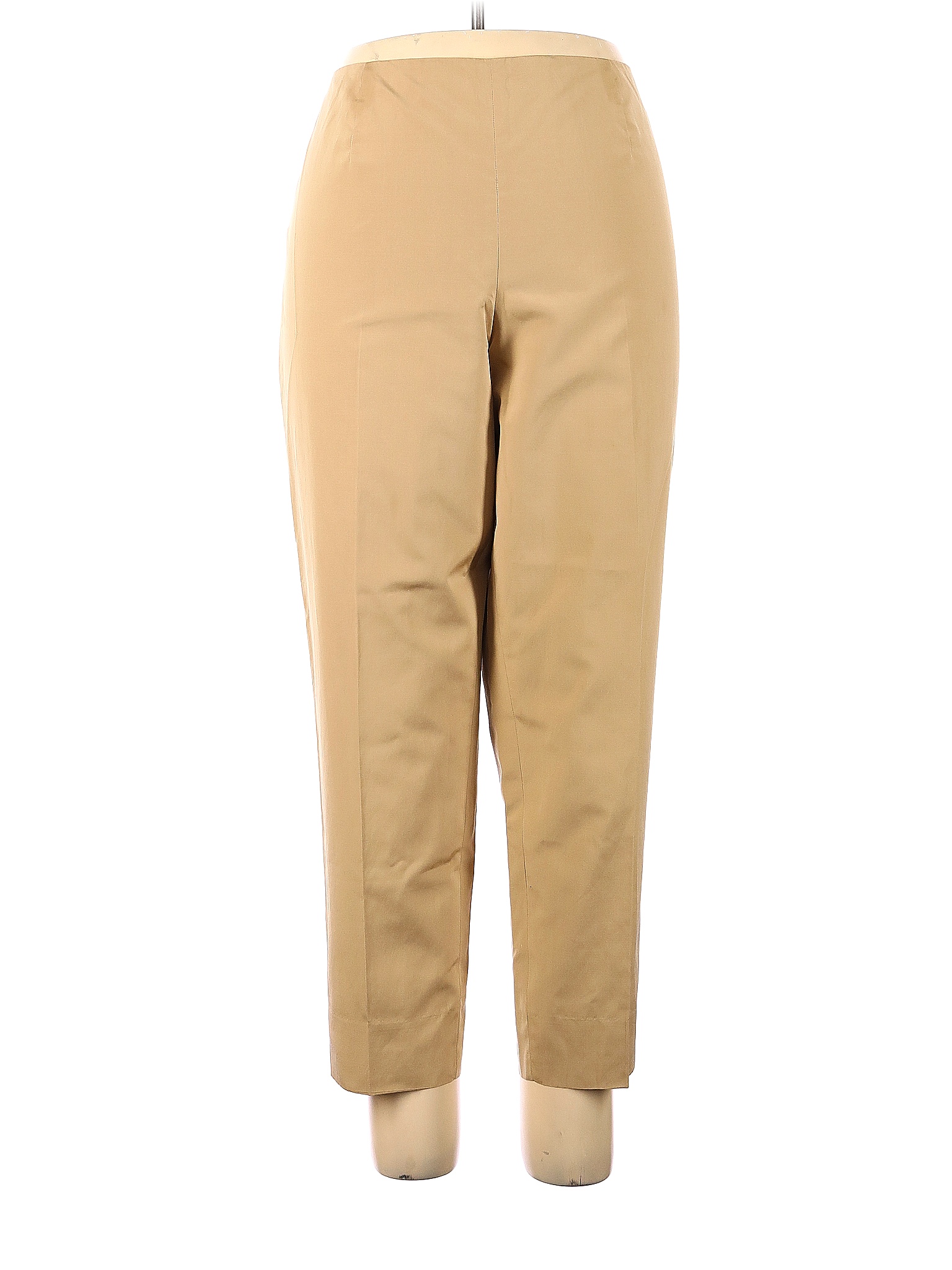 Carlisle Solid Tan Gold Silk Pants Size 18 (Plus) 82 off thredUP