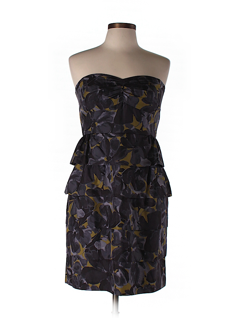 J.Crew 100% Silk Print Gray Silk Dress Size 10 - 92% off | thredUP