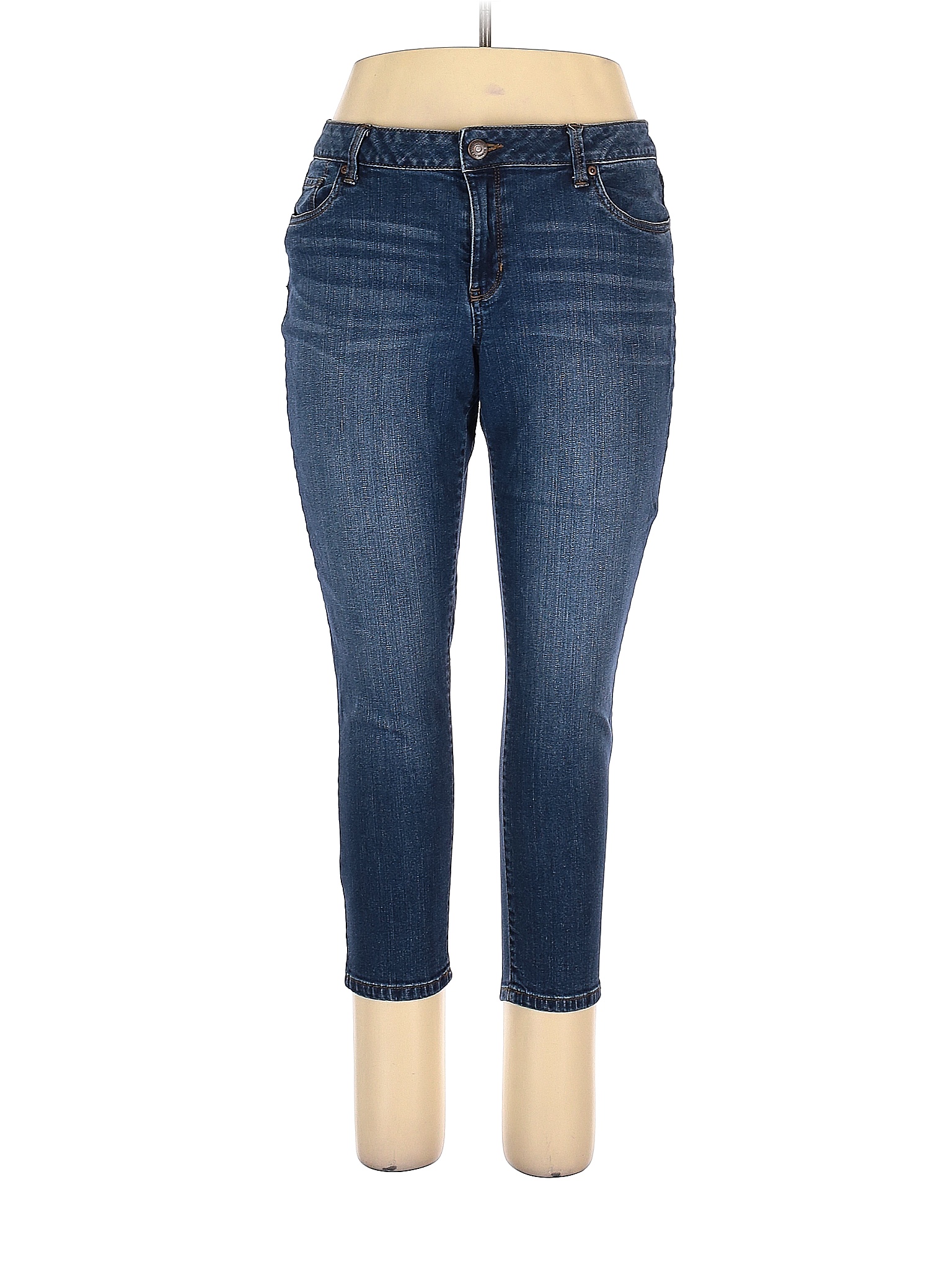 Sonoma Goods for Life Solid Blue Jeans Size 14 60 off thredUP