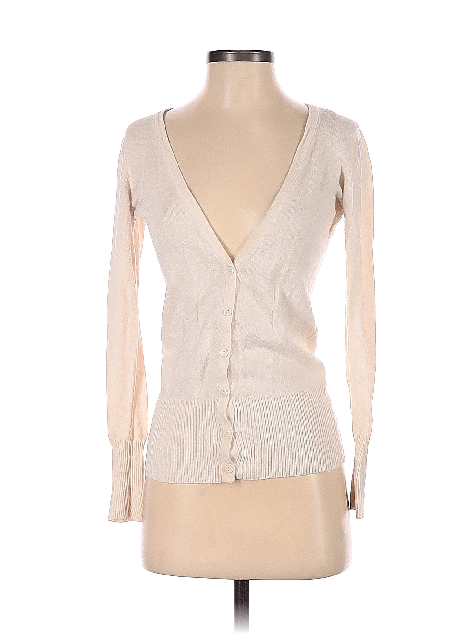 Bongo 100% Cotton Color Block Tan White Cardigan Size S - 84% off | ThredUp