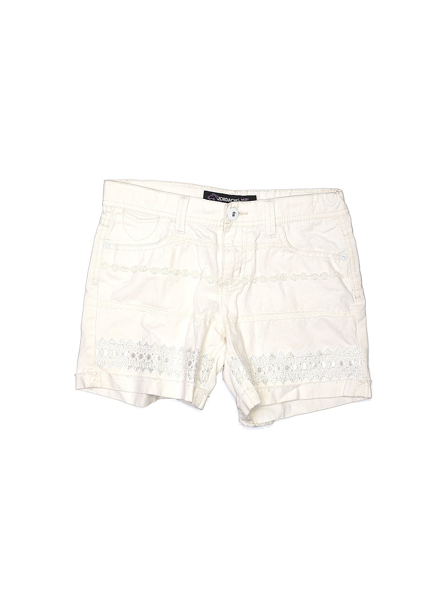 Jordache 100% Cotton Solid White Denim Shorts Size 12 - 46% off | thredUP