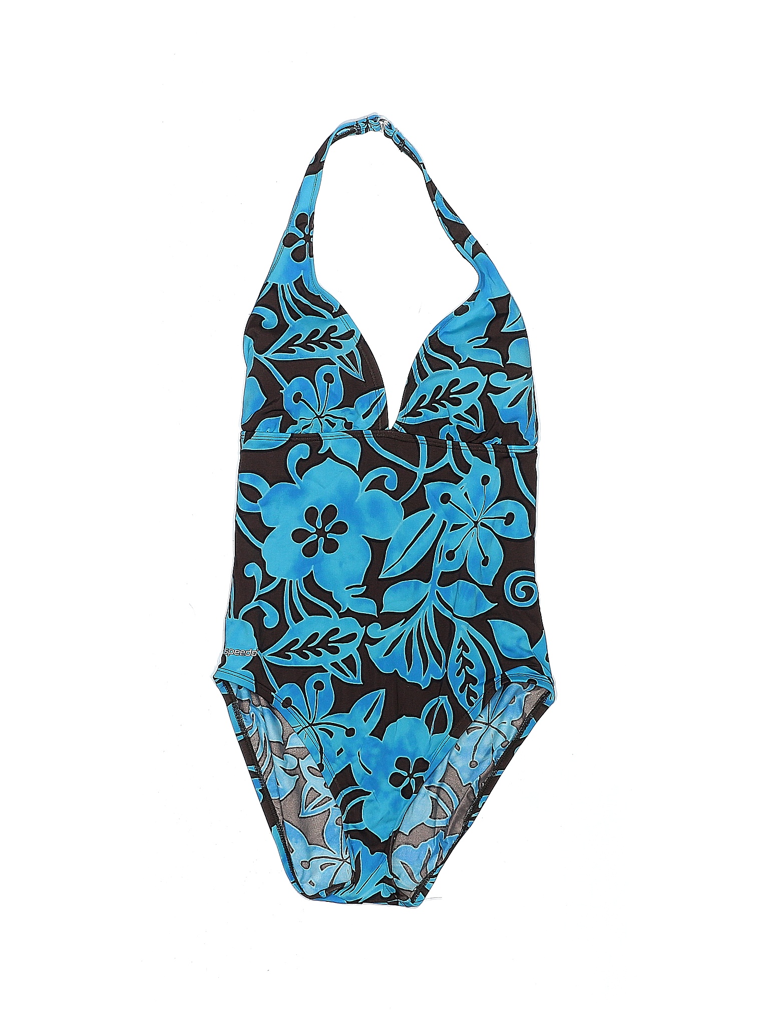 Speedo Floral Blue One Piece Swimsuit Size 10 69 off thredUP