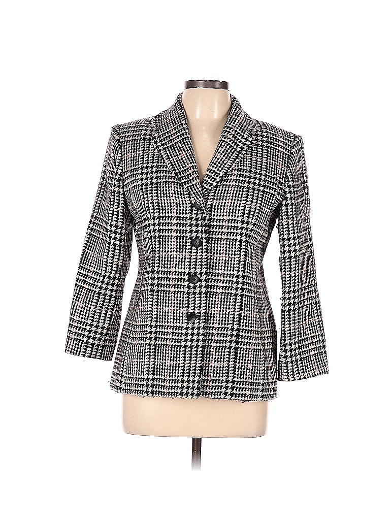 Talbots 100% Wool Plaid Black Wool Coat Size 10 (Petite) - 97% off ...