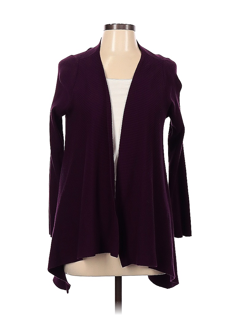 Dana Buchman Solid Purple Cardigan Size L - 88% off | thredUP