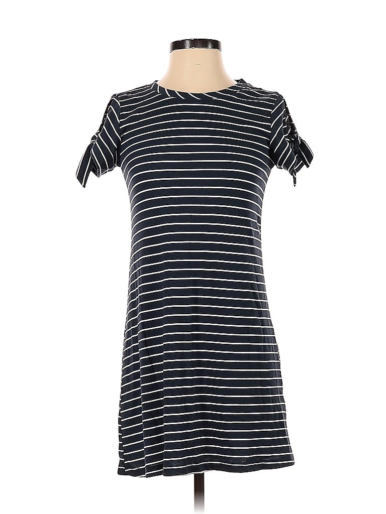 LC Lauren Conrad Stripes Gray Casual Dress Size XS - photo 1