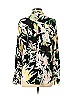 Marciano 100% Polyester Tropical Floral Motif Floral Paint Splatter Print Black Long Sleeve Blouse Size XS - photo 2