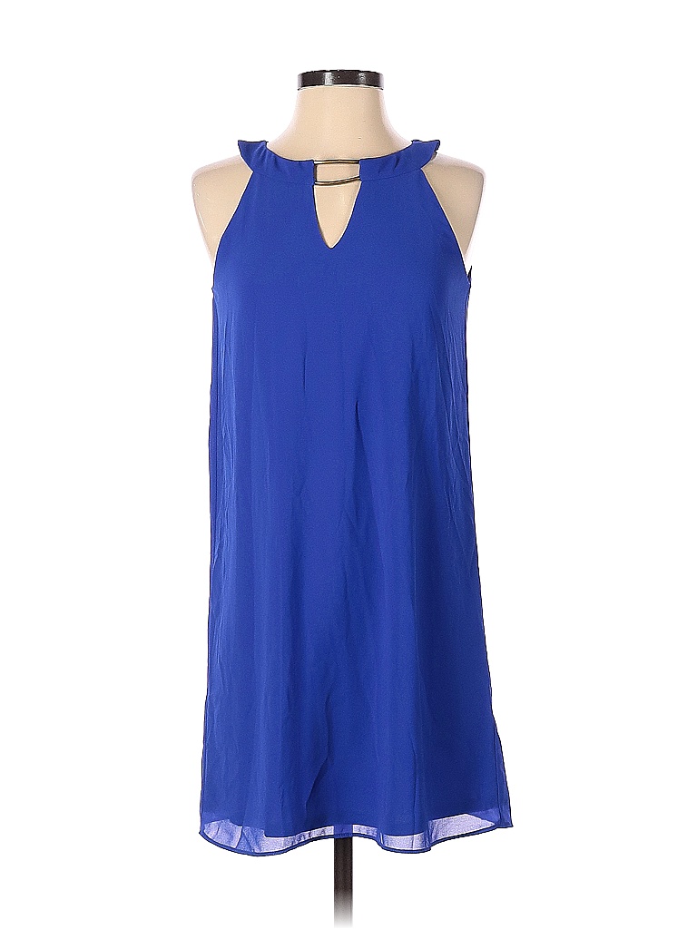 A. Byer 100% Polyester Solid Blue Cocktail Dress Size S - 80% off | thredUP