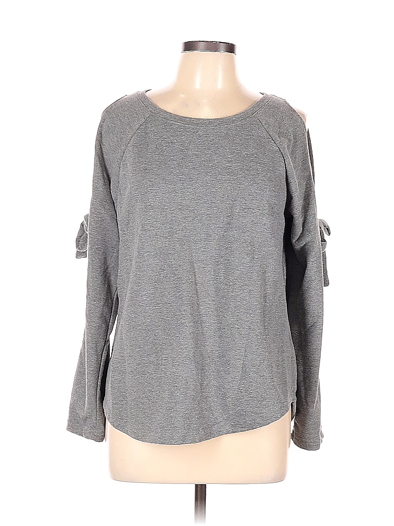 Cable & Gauge Gray Long Sleeve Top Size L - 74% off | thredUP