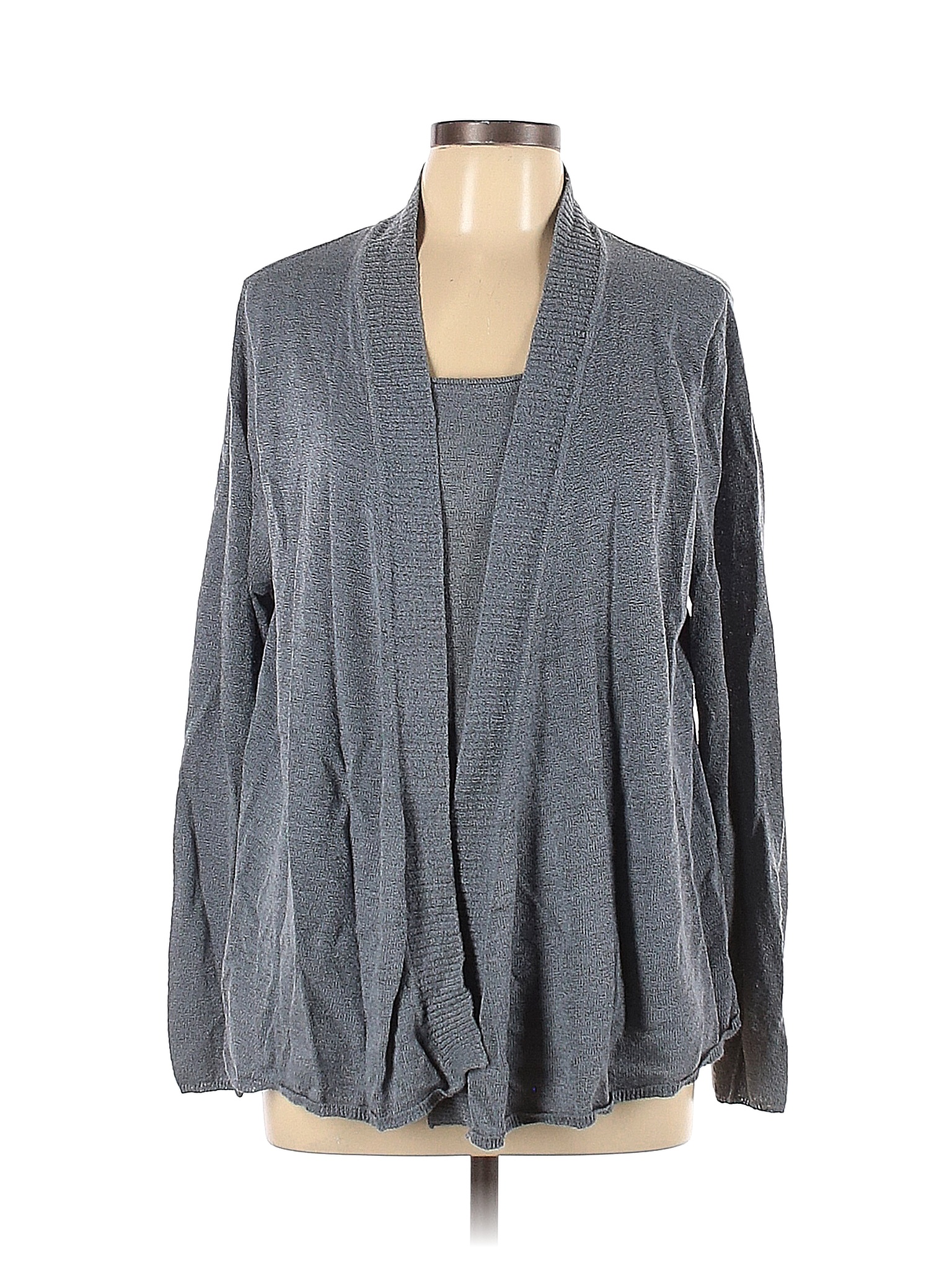 White Stag Solid Gray Cardigan Size L 76 Off Thredup