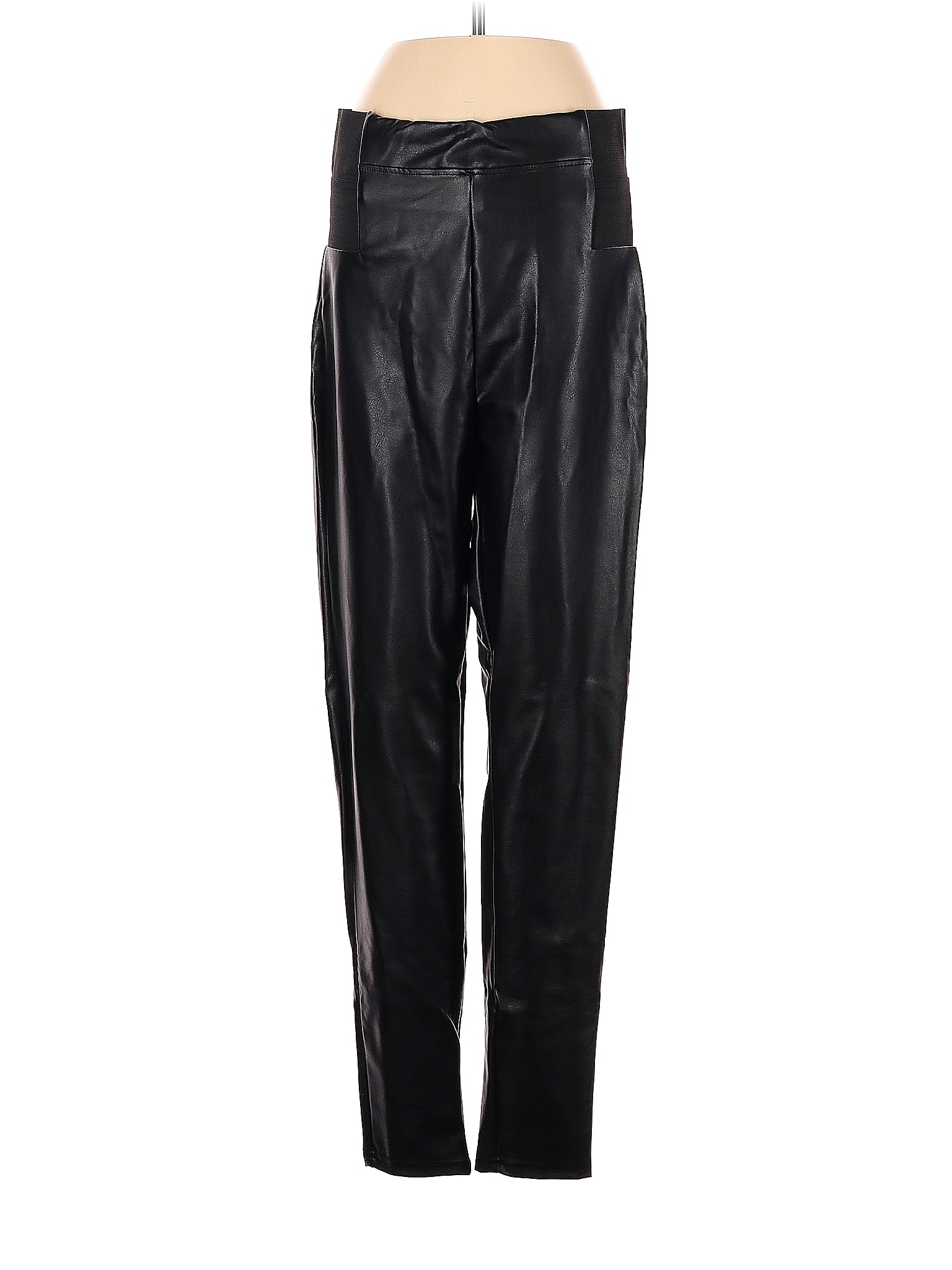 A New Day Solid Black Faux Leather Pants Size S - 86% off | thredUP