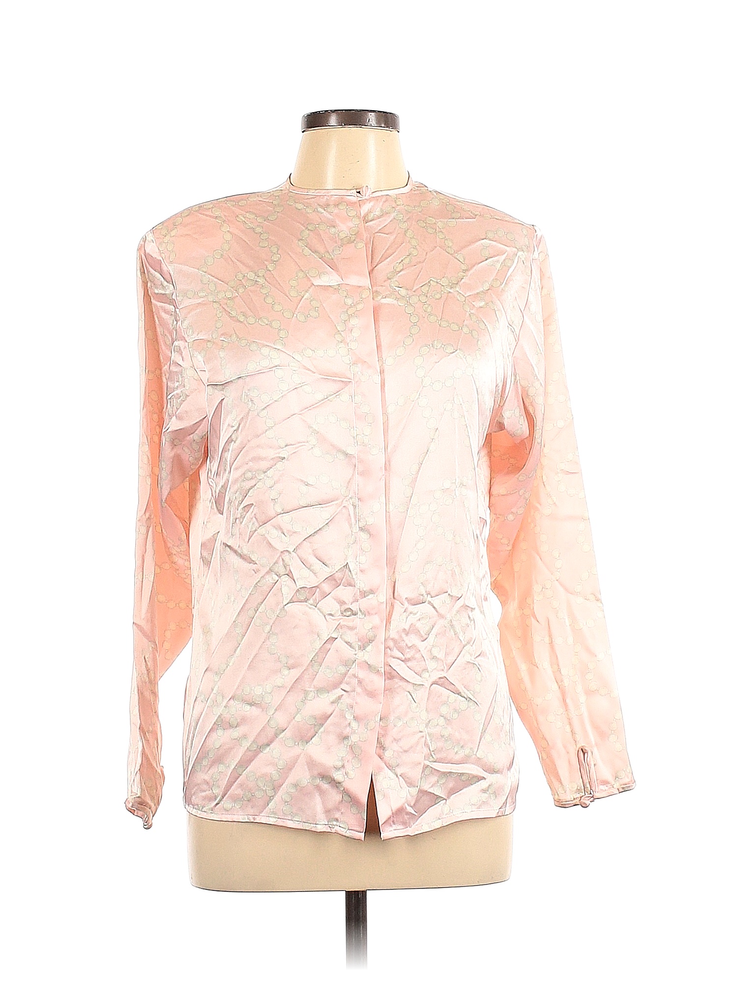 Evan Picone 100 Polyester Pink Long Sleeve Blouse Size 10 85 Off