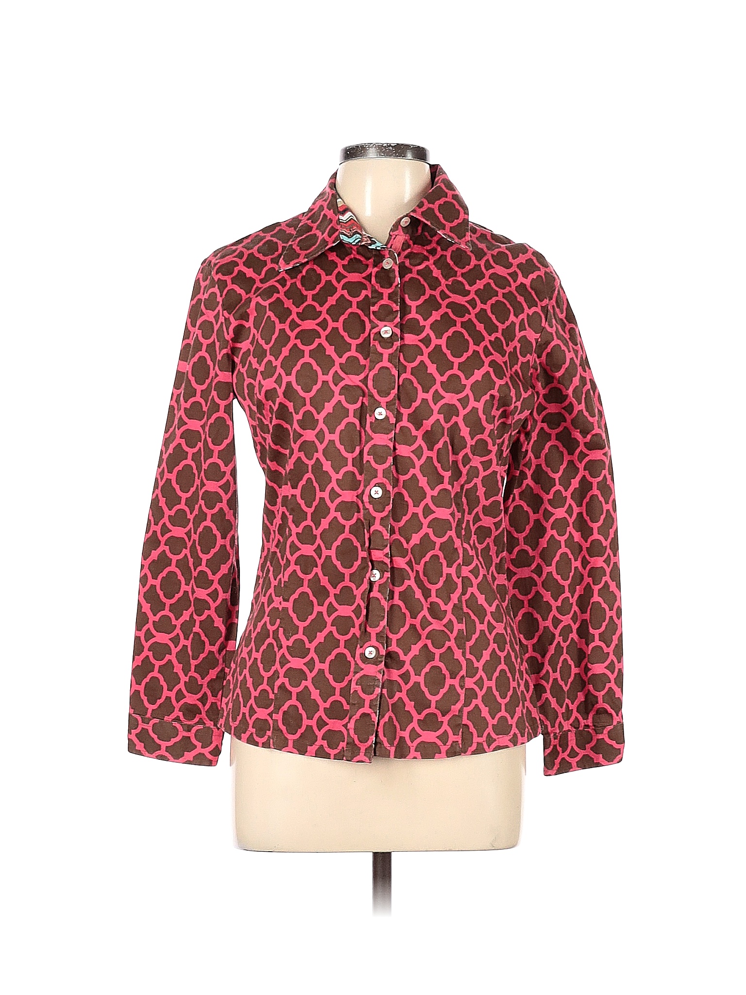 Tizzie Pink Long Sleeve Button-Down Shirt Size L - 78% off | thredUP
