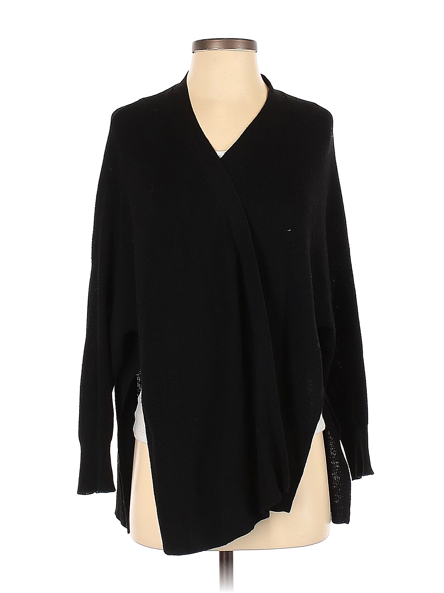 Oak + Fort Solid Black Cardigan Size S - 87% Off 