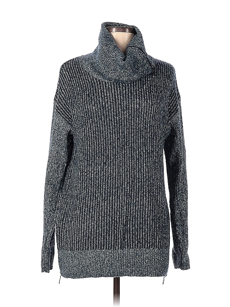 Lea & Nicole Solid Blue Turtleneck Sweater Size M - 56% off | thredUP