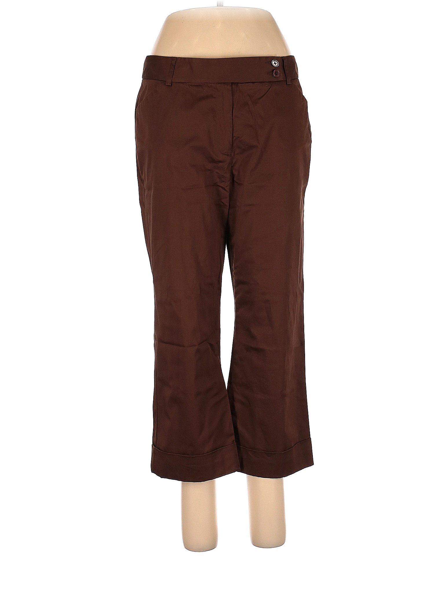 Van Heusen Solid Brown Khakis Size 10 - 90% off | thredUP