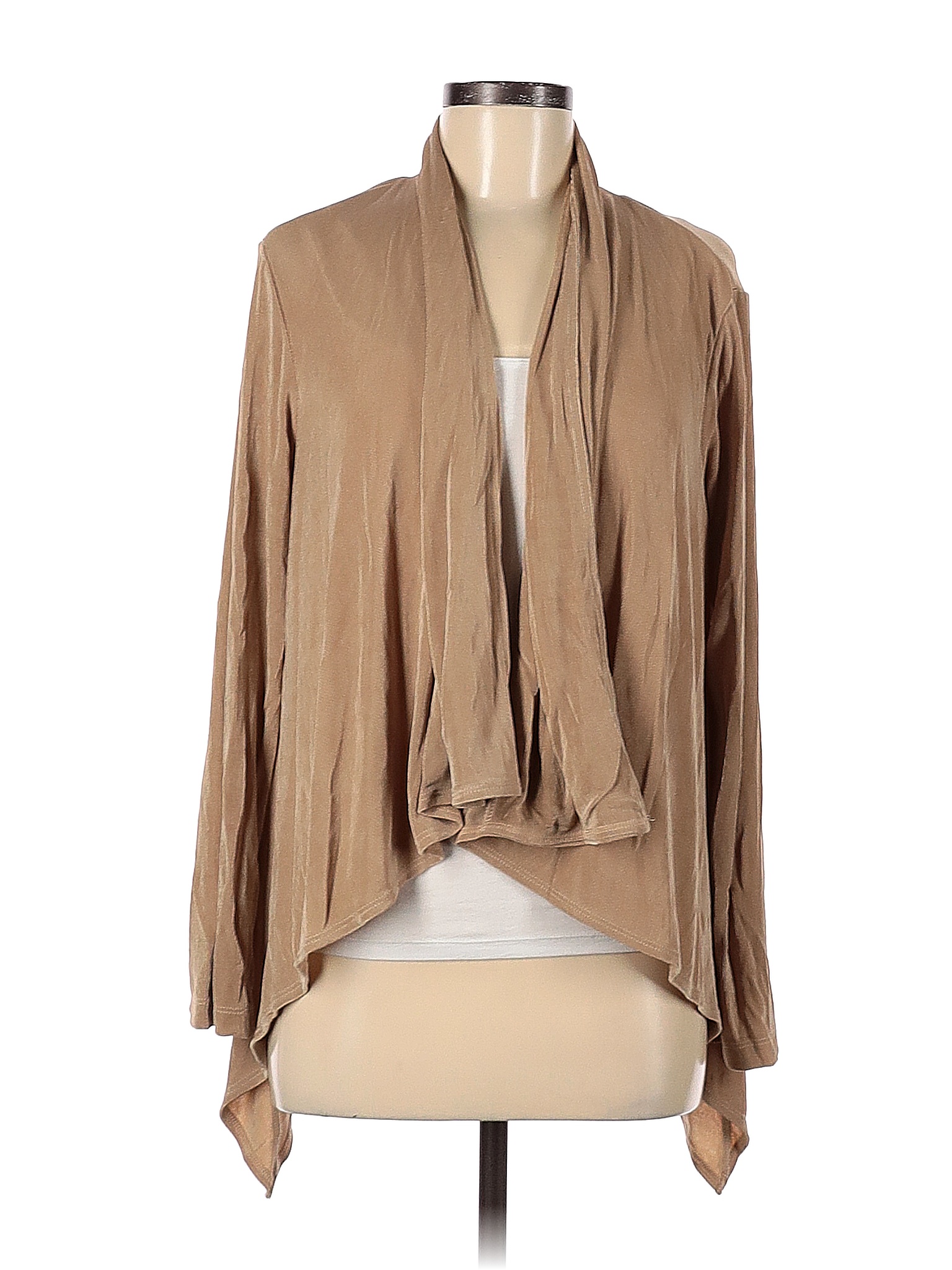 Slinky Brand Solid Color Block Brown Tan Cardigan Size M - 88% off ...