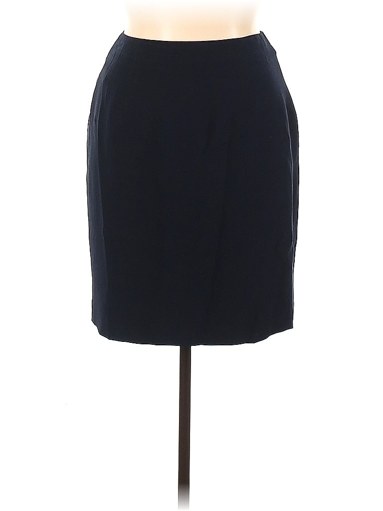 Assorted Brands 100 Acetate Solid Black Blue Formal Skirt Size 14 83 off thredUP