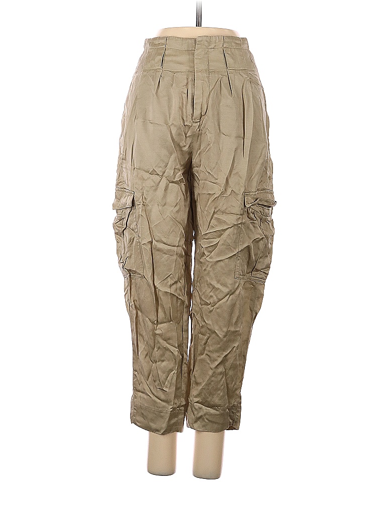 Banana Republic Solid Green Tan Cargo Pants Size 00 (Petite) 78 off