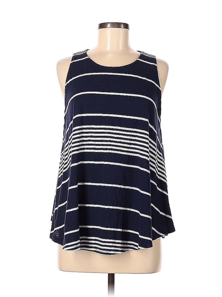 Pre-owned Assorted Brands Tank Top Blue Cold Shoulder Neckline Tops