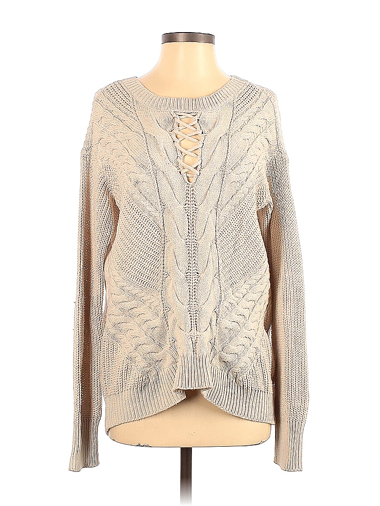 a.n.a. A New Approach Solid Tan Ivory Pullover Sweater Size S - 81% off ...