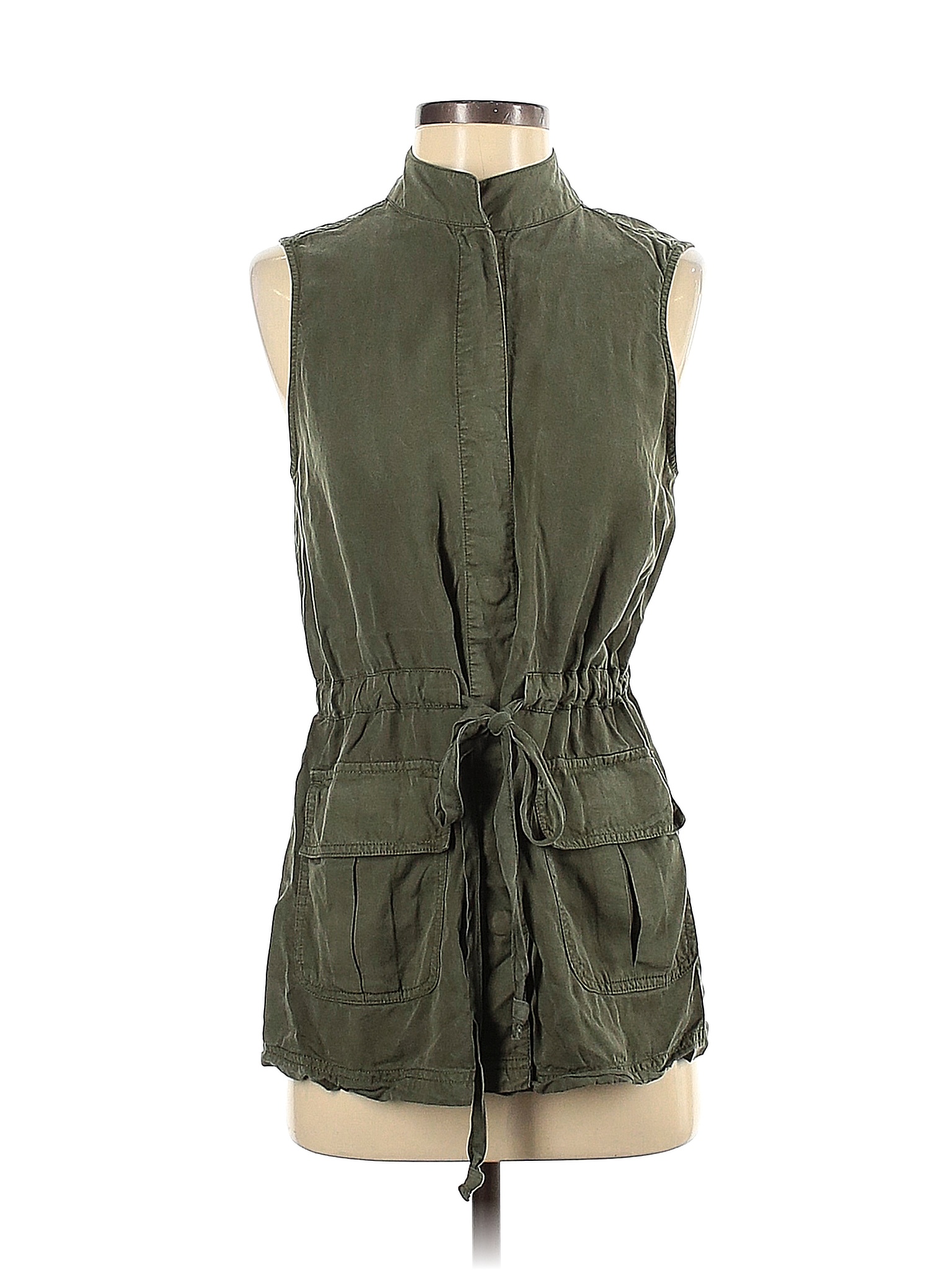 Lizsport 100% Cotton Green Tuxedo Vest 