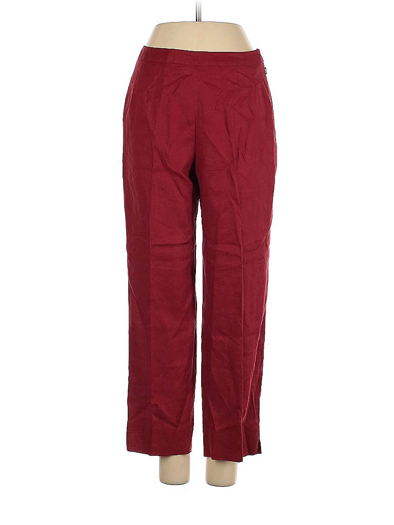 Kate Hill 100% Linen Solid Maroon Red Linen Pants Size 2 (Petite) - 77% ...