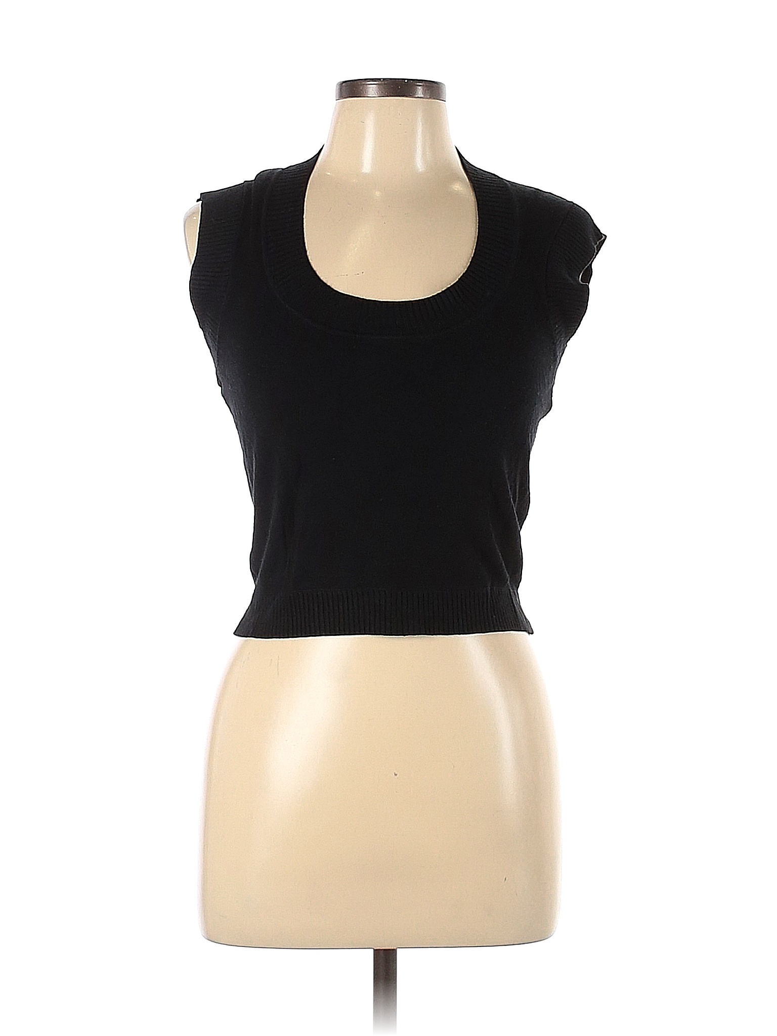 Mandee Solid Black Sleeveless Top Size L 70 Off Thredup