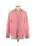 Frank & Eileen 100% Linen Stripes Red Long Sleeve Button-Down Shirt Size XS - photo 1
