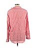 Frank & Eileen 100% Linen Stripes Red Long Sleeve Button-Down Shirt Size XS - photo 2