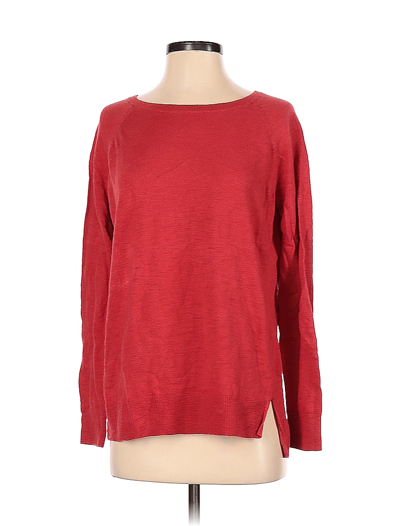 Old Navy Solid Color Block Red Pullover Sweater Size S 82 off thredUP