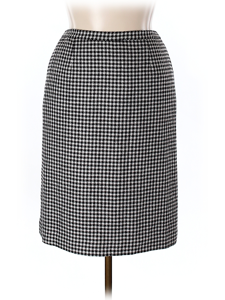 Appleseeds Houndstooth White Casual Skirt Size 14 (Petite) - 92% off ...