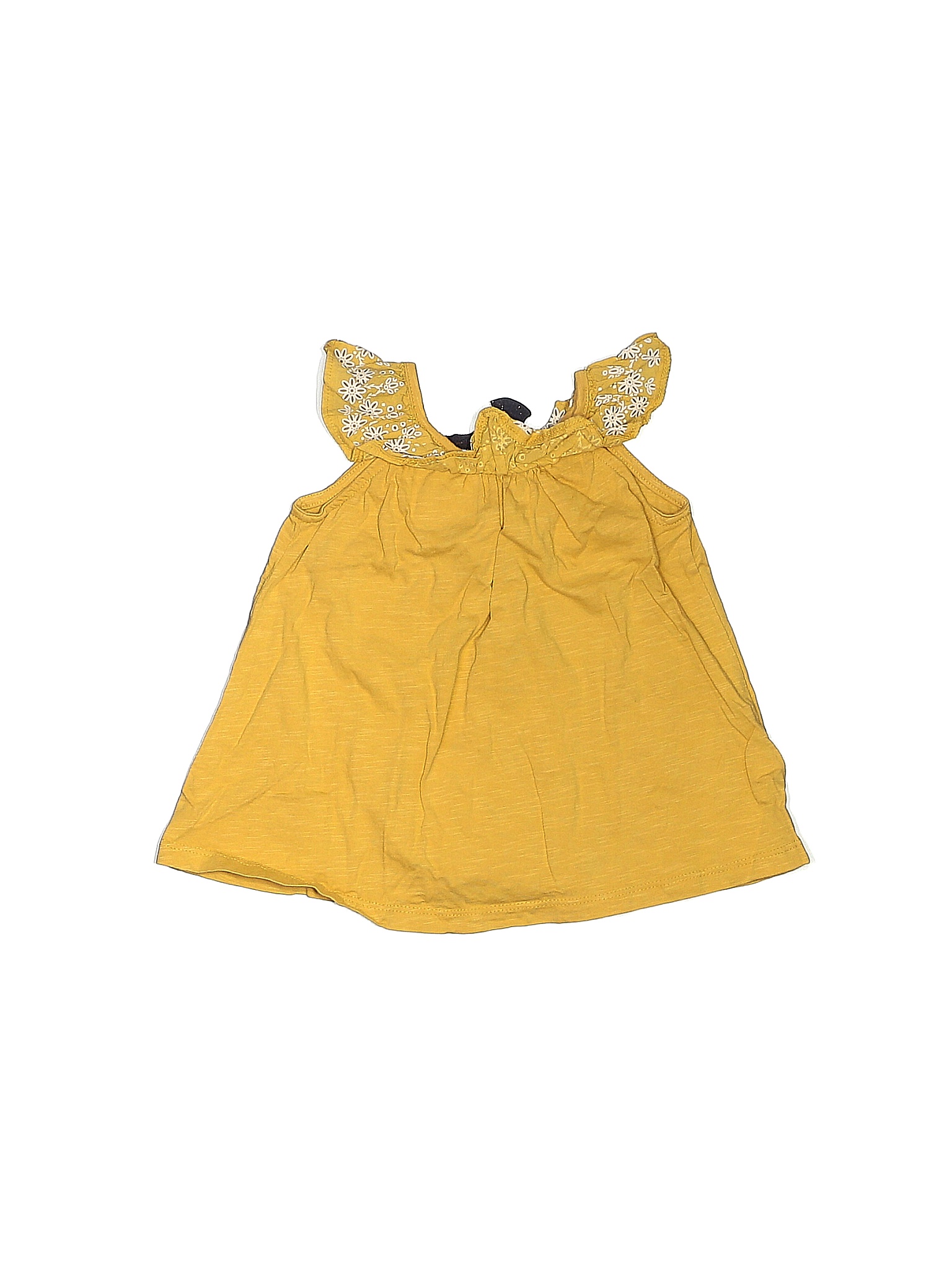 Savannah 100 Cotton Solid Yellow Dress Size 12 mo 76 off thredUP