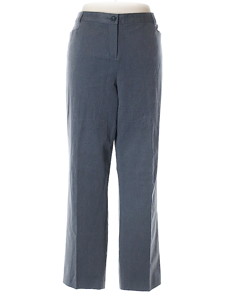 Lane Bryant Solid Gray Dress Pants Size 24 (Plus) - 75% off | thredUP