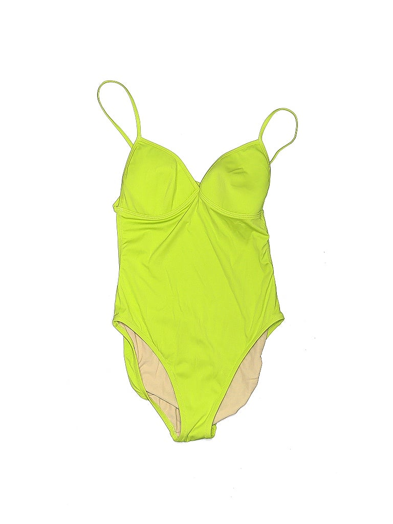 J Crew Solid Green One Piece Swimsuit Size 12 75 Off Thredup