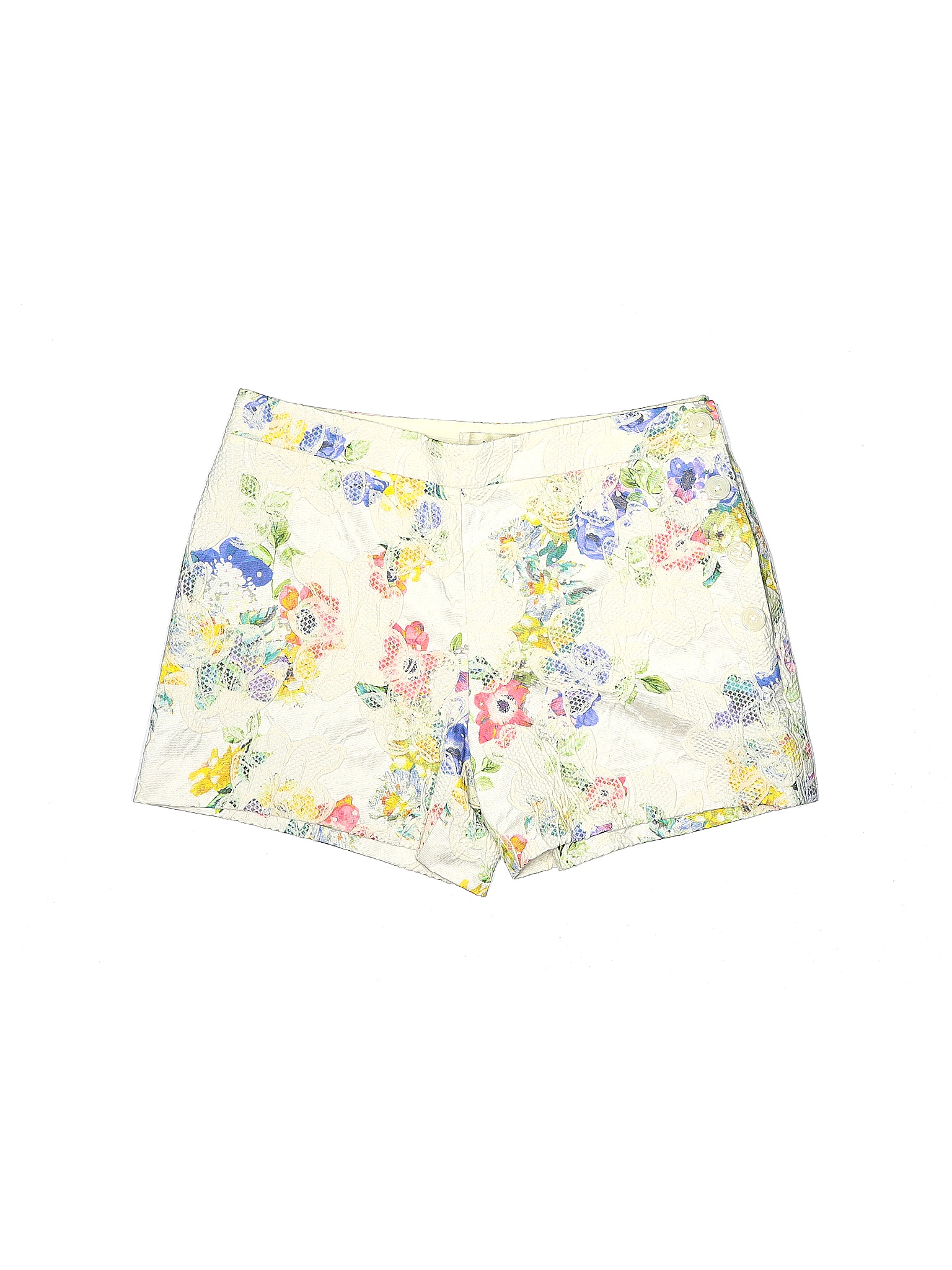 Elevenses Floral White Shorts Size 6 - 82% off | thredUP