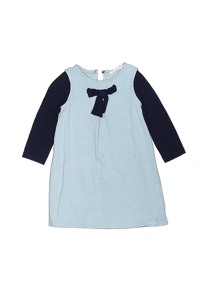 Beebay 100% Cotton Color Block Blue Dress Size 2 - photo 1
