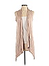 Azules Solid Color Block Tan Cardigan Size S - photo 1
